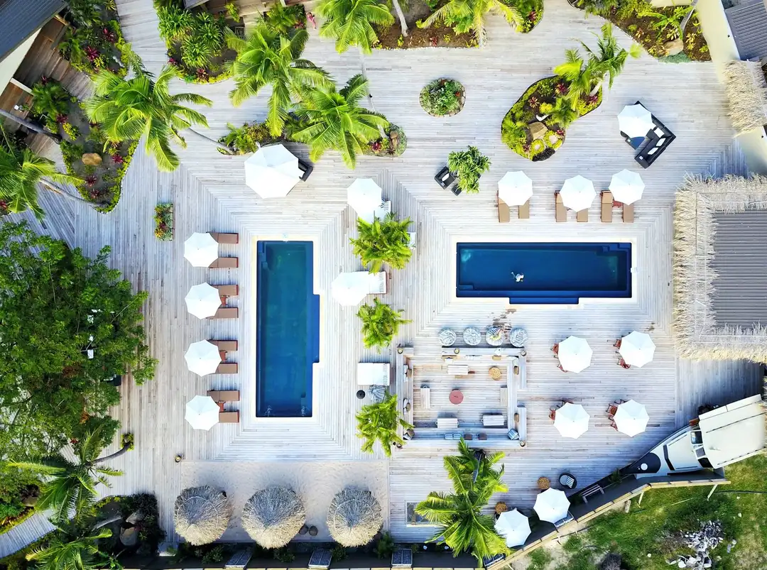 Aerial view, Paradise Cove Resort