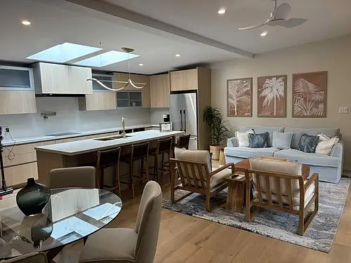 Kitchen and lounge, two bedroom villa